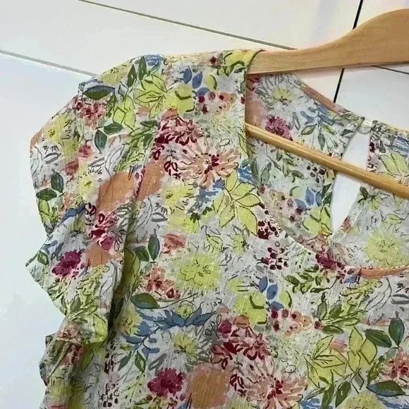 Cynthia Rowley Women’s Flower Blouse Size: Large - Picture 4 of 11